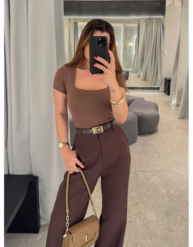 Body Manguinha Lara Café 