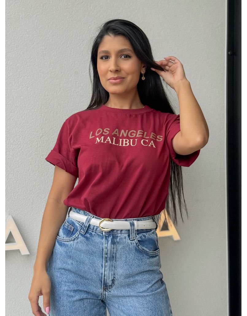 Camiseta Los Angeles Cereja - Loja La Mina 
