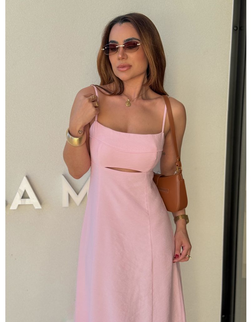 Vestido Midi Virginia Rosa