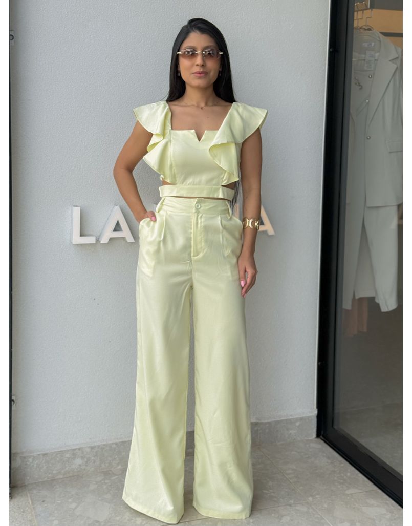 Conjunto Calça Isadora Amarelo - Loja La Mina 