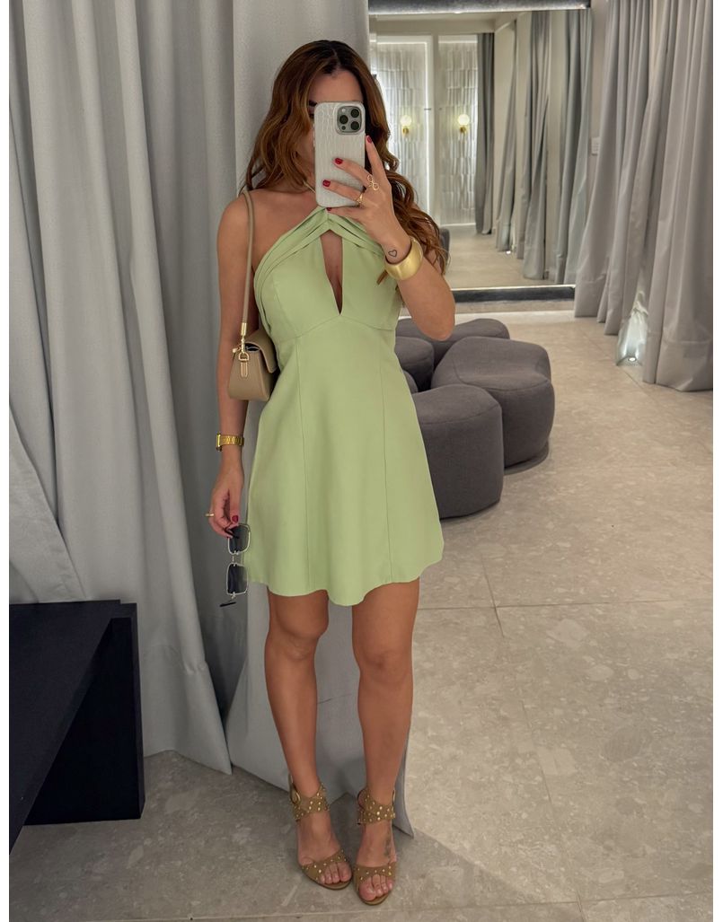 Vestido Frente Unica Luíza Verde - Loja La Mina 