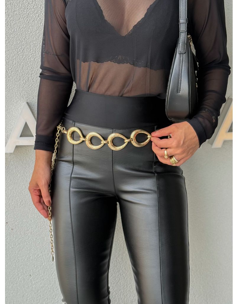 Cinto Metal Gota Dourado - Loja La Mina 