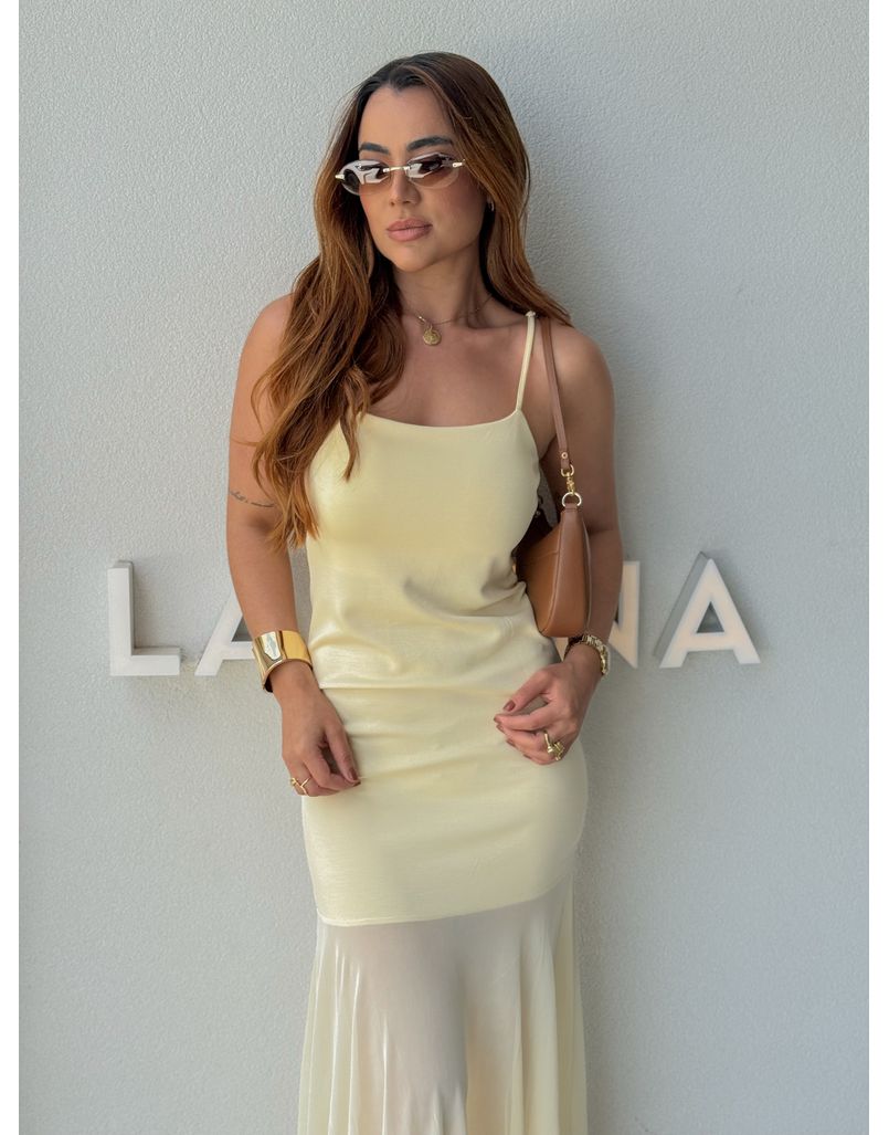 Vestido Alcinha Tule Scarlett Manteiga
