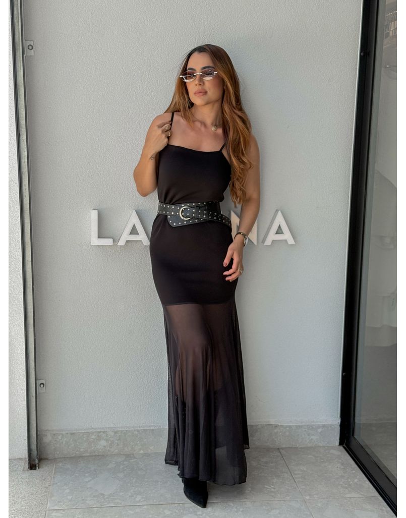 Vestido Alcinha Tule Scarlett Preto 