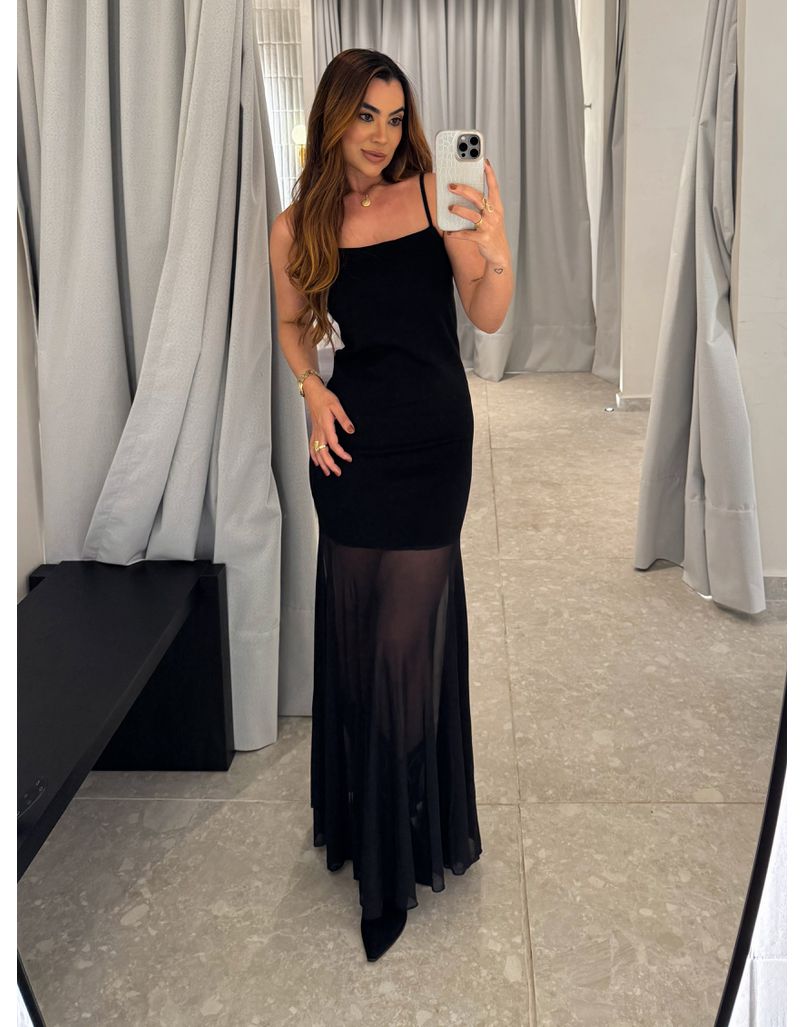 Vestido Alcinha Tule Scarlett Preto 