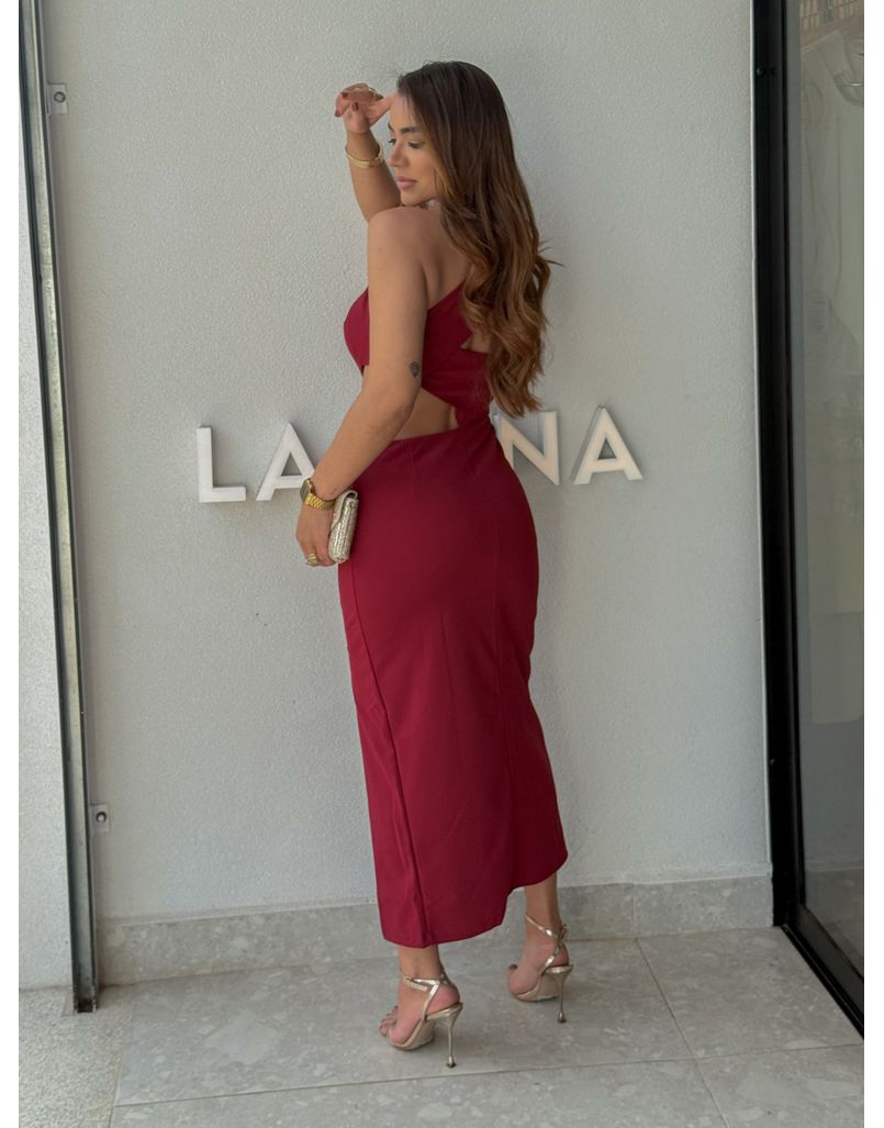 Vestido Midi Transpassado Stela Cereja