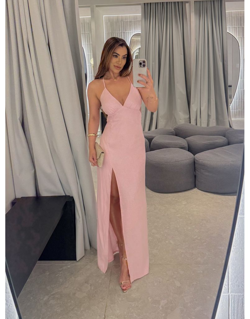 Vestido Midi Manuela Rosa