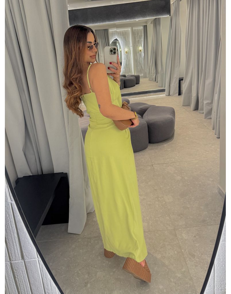 Vestido Midi Fenda Alexia Verde