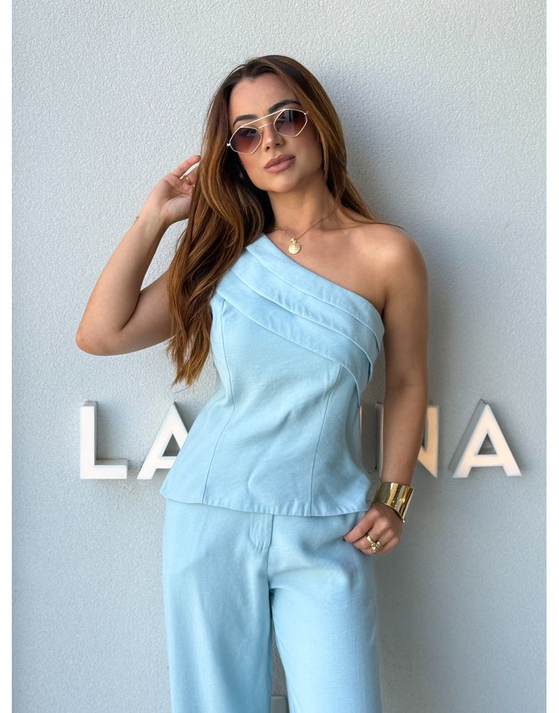 Conjunto Ombro Só Talia Azul