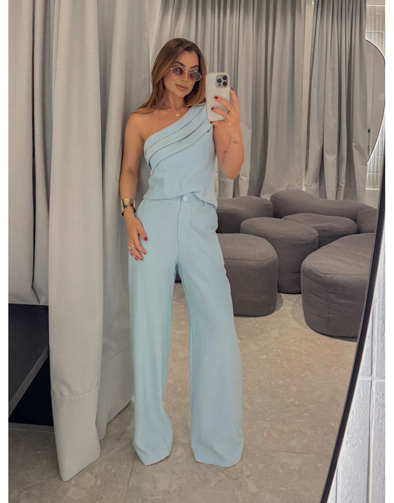 Conjunto Ombro Só Talia Azul