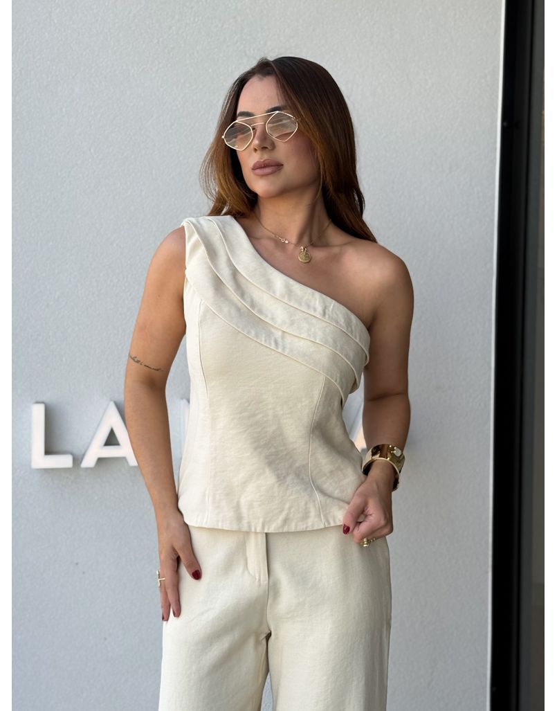 Conjunto Ombro Só Talia Areia