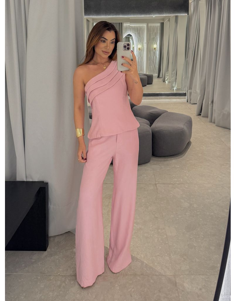 Conjunto Ombro Só Talia Rosa