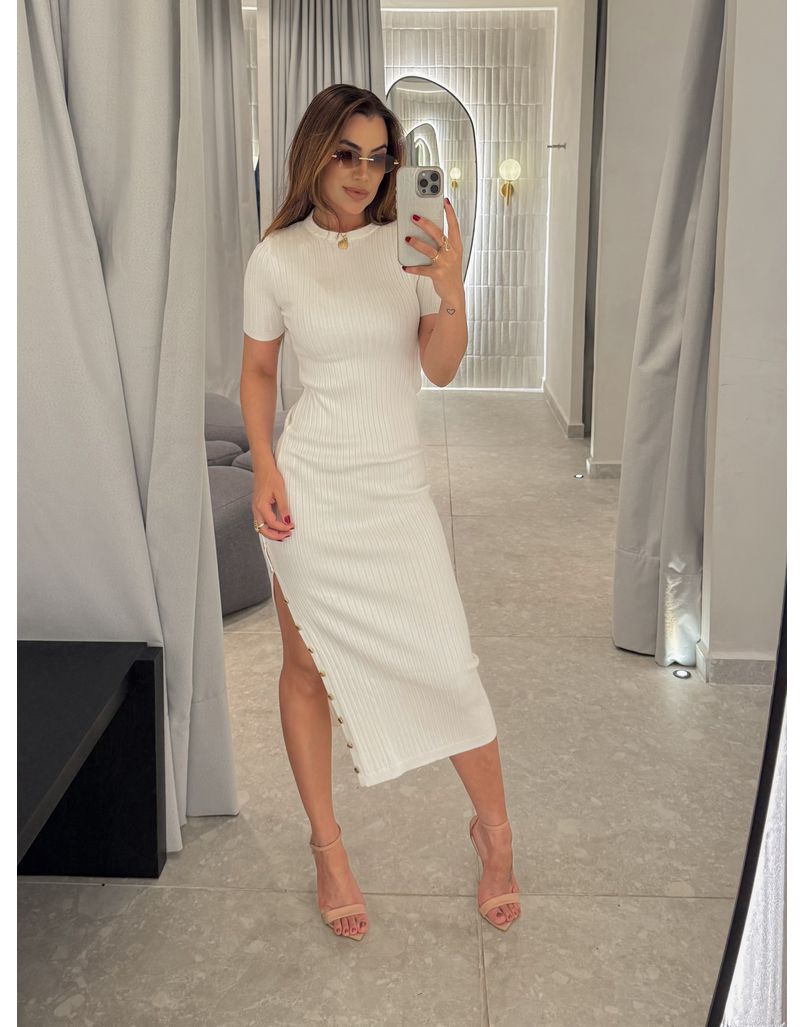 Vestido Tricot Manguinha Roberta Off