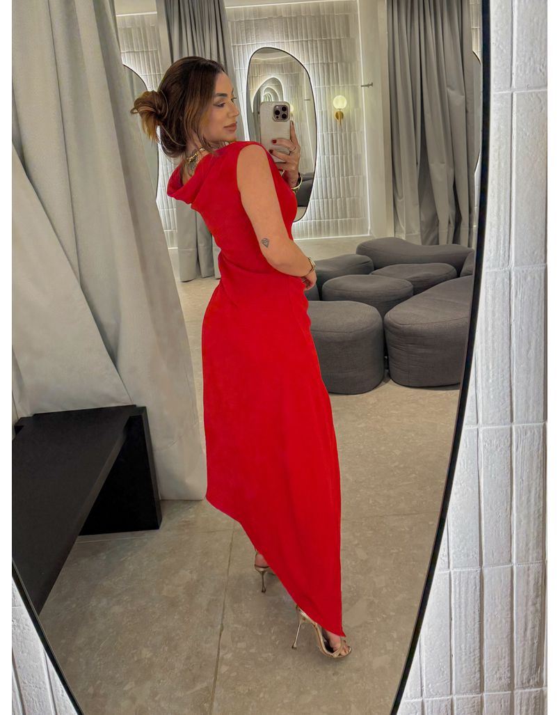 Vestido Franzido Francine Vermelho