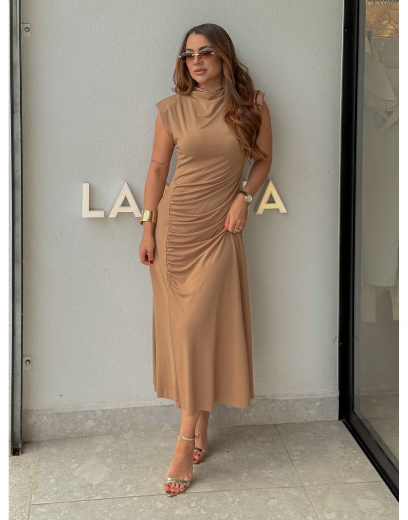 Vestido Muscle Tee Morgan Cáqui - Loja La Mina 