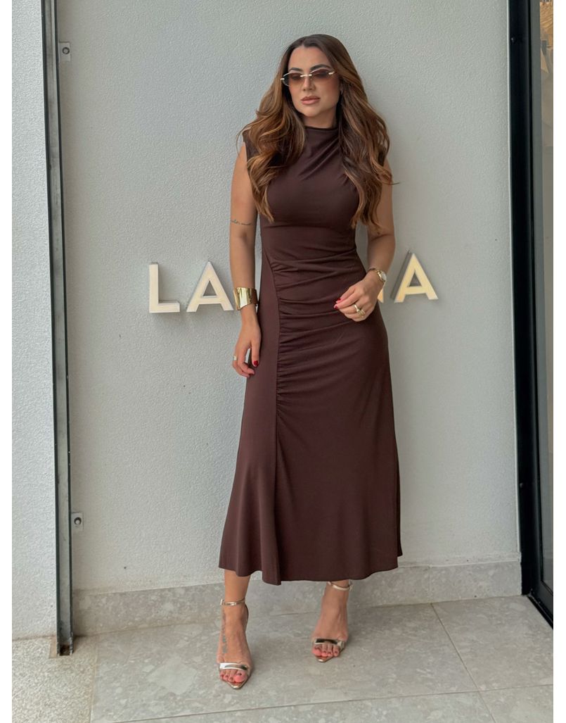 Vestido Muscle Tee Morgan Café - Loja La Mina 