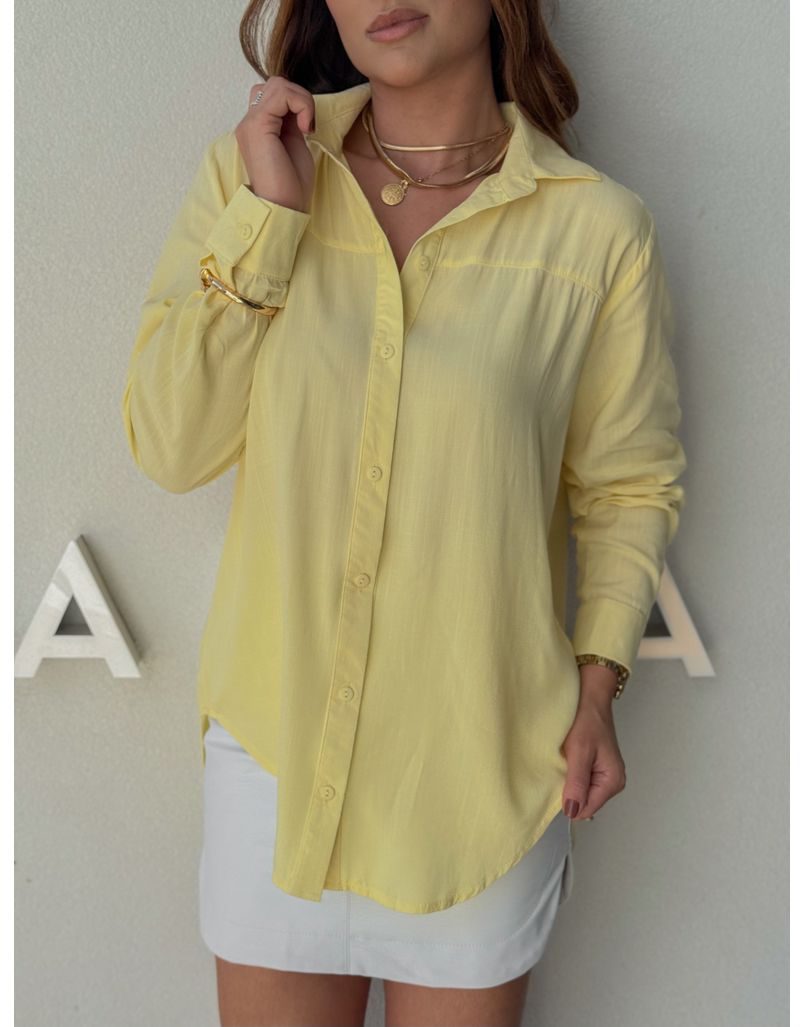 Camisa Viscolinho Talita Manteiga