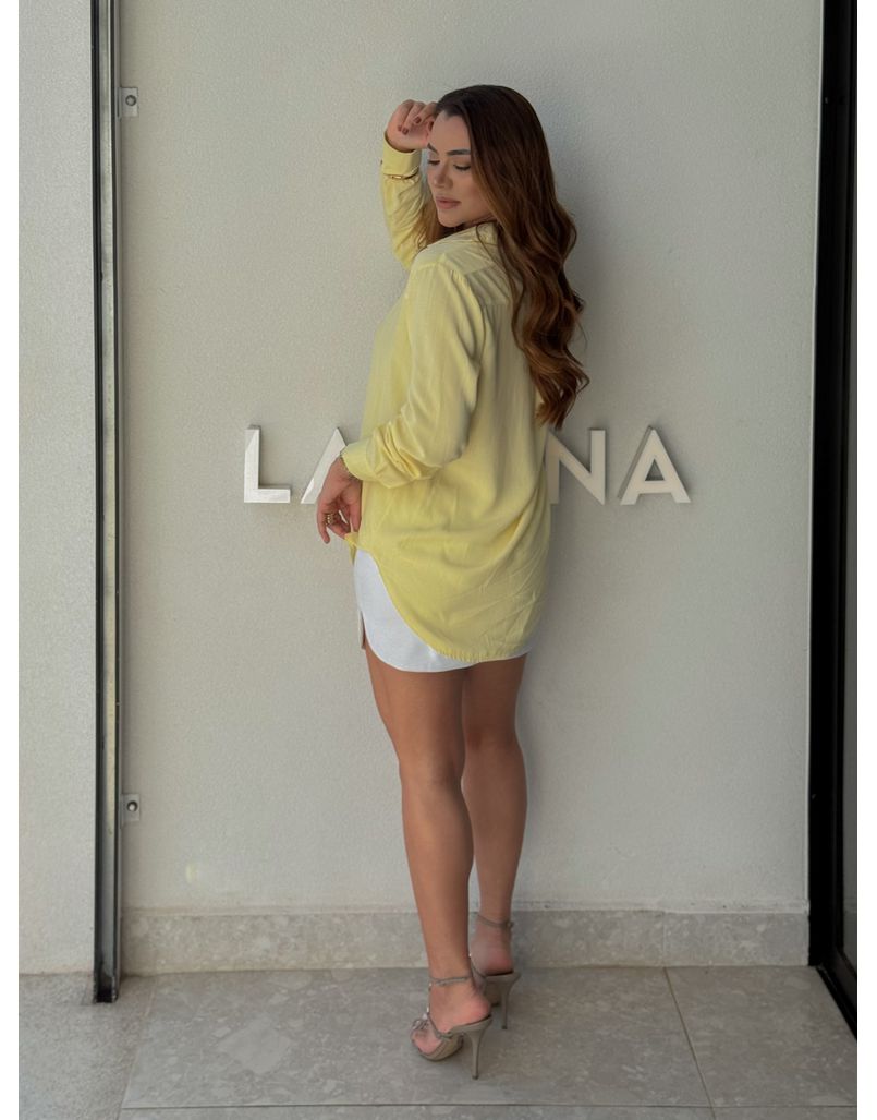 Camisa Viscolinho Talita Manteiga