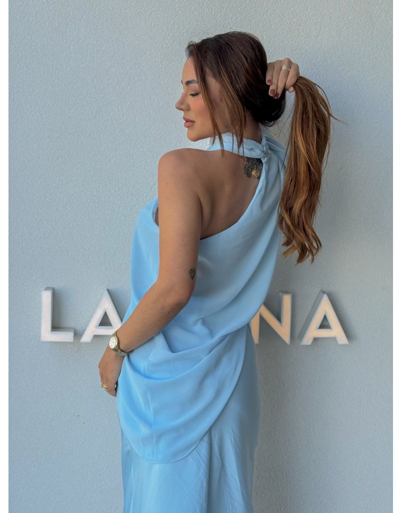 Blusa Assimétrica Georgina Azul 