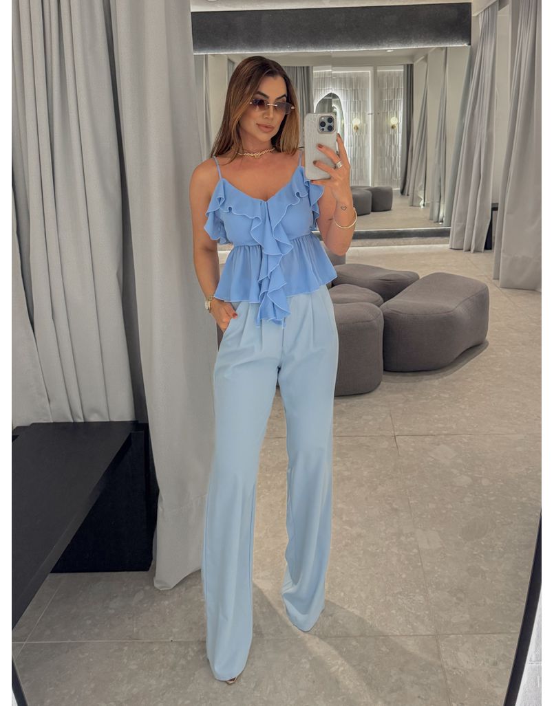 Calça Pantalona Kenia Azul