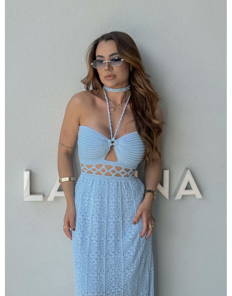 Vestido Tricot Verônica Azul