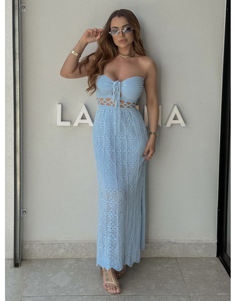 Vestido Tricot Verônica Azul