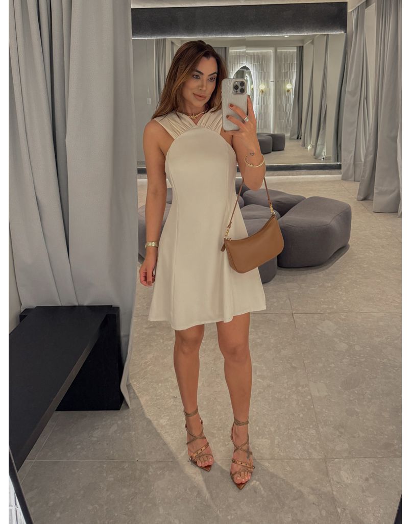 Vestido Melissa Areia - Loja La Mina 