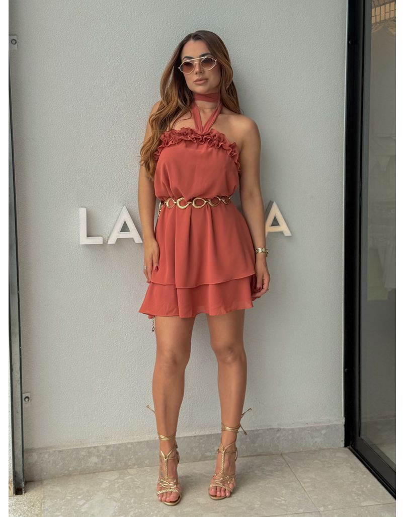 Vestido Liso Eloá Telha