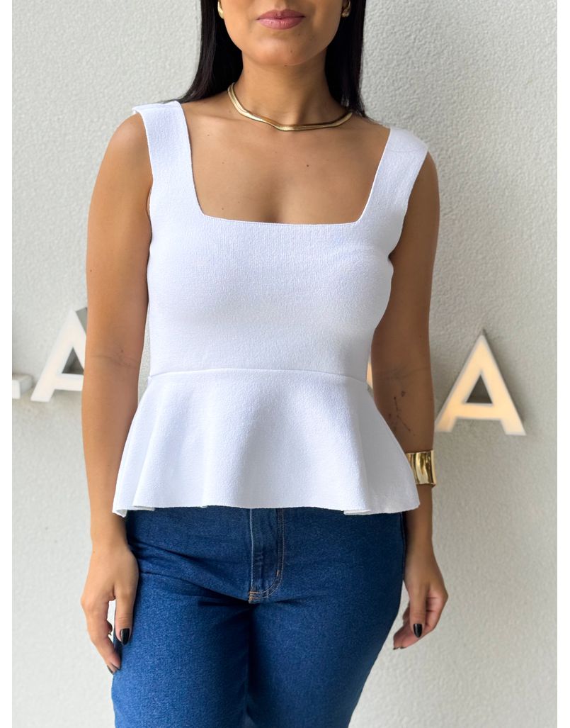 Blusa Tricot Peplum Off