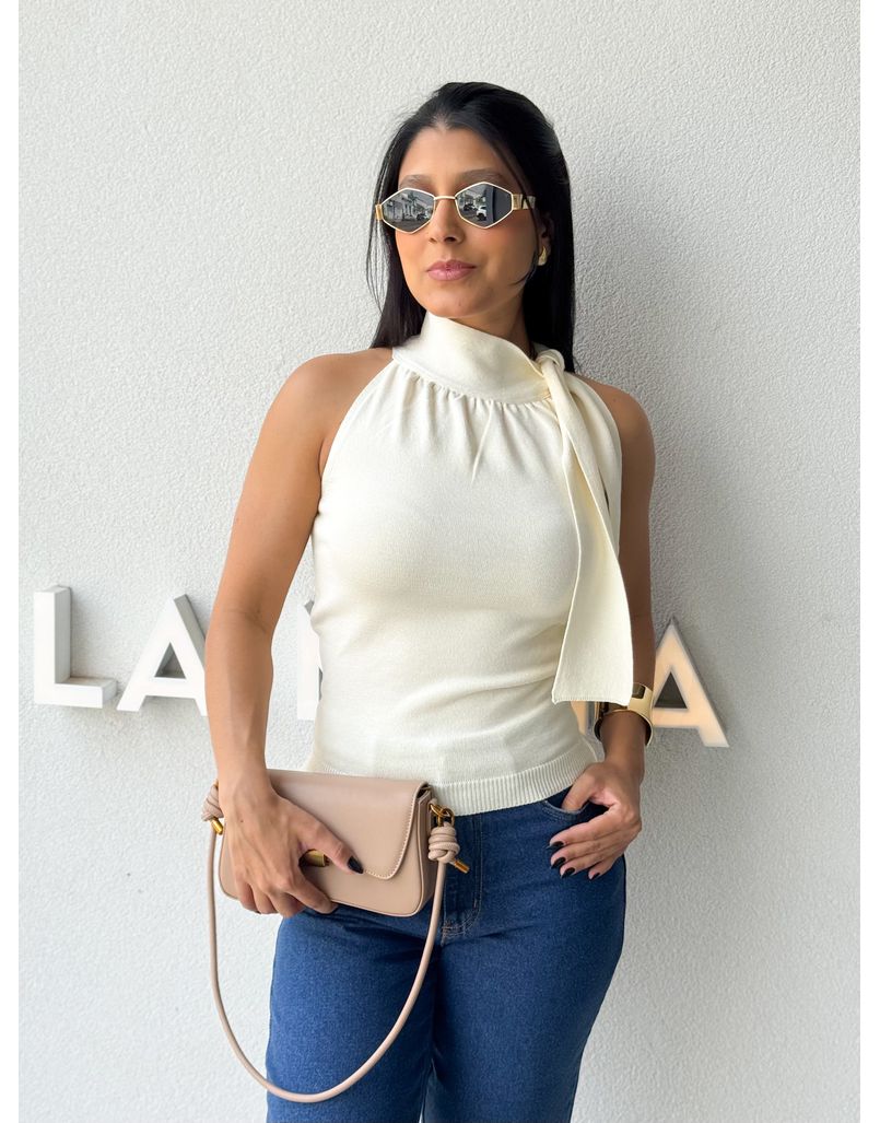Blusa Amarração Luciana Areia
