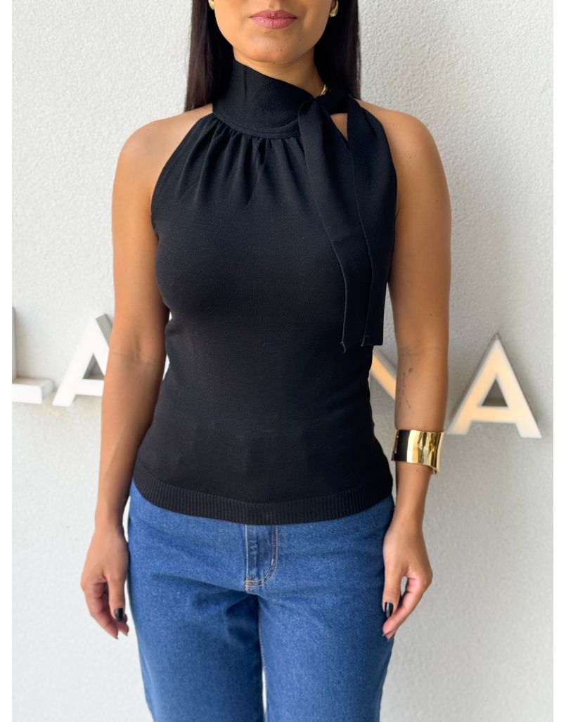 Blusa Amarração Luciana Preta