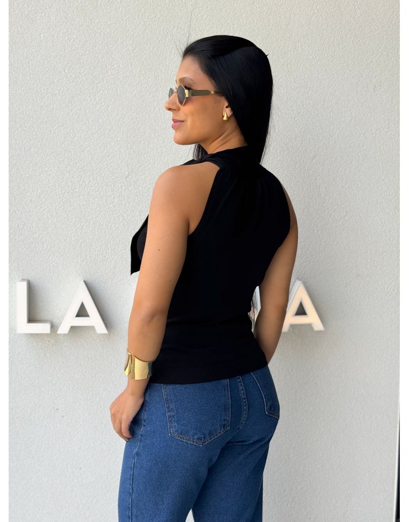 Blusa Amarração Luciana Preta
