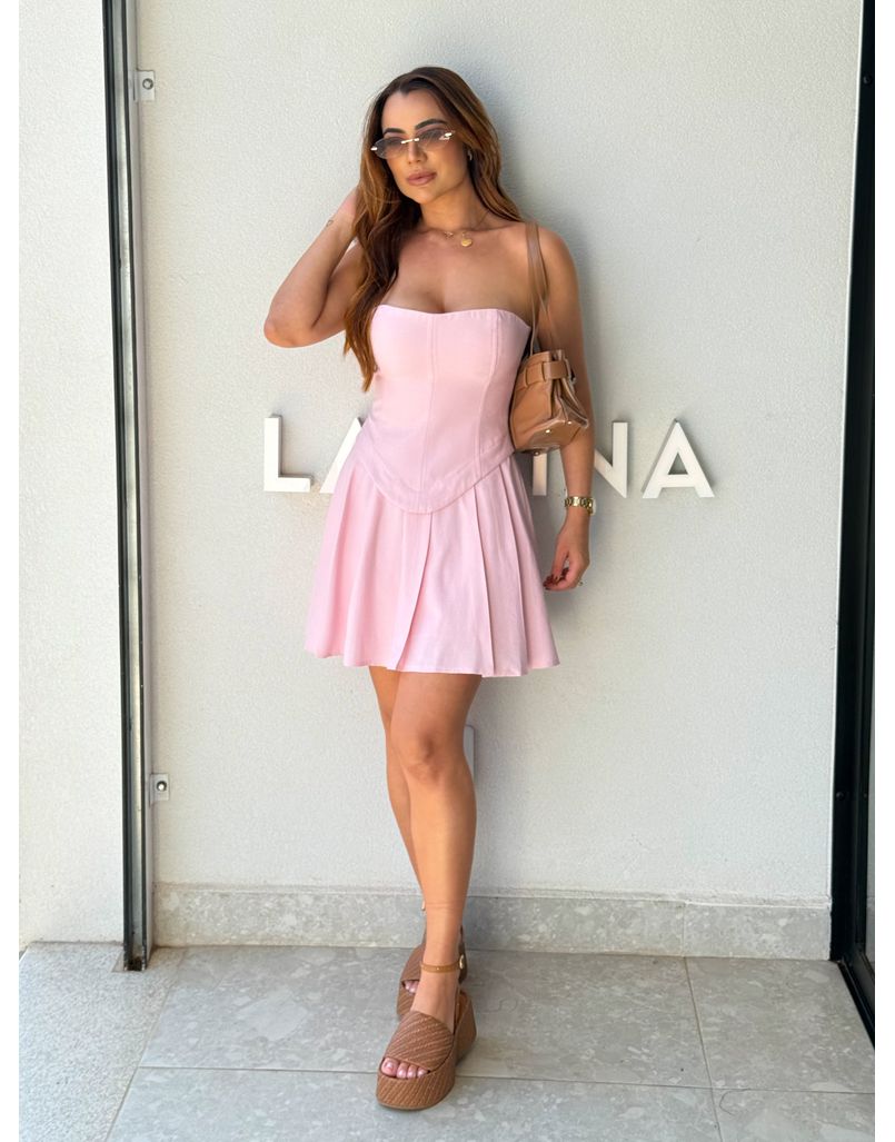 Vestido Tomara que Caia Mali Rosa