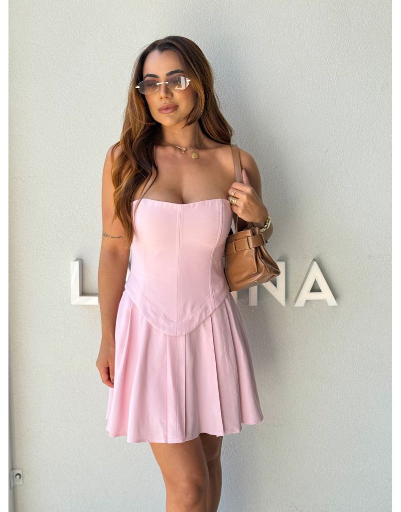 Vestido Tomara que Caia Mali Rosa