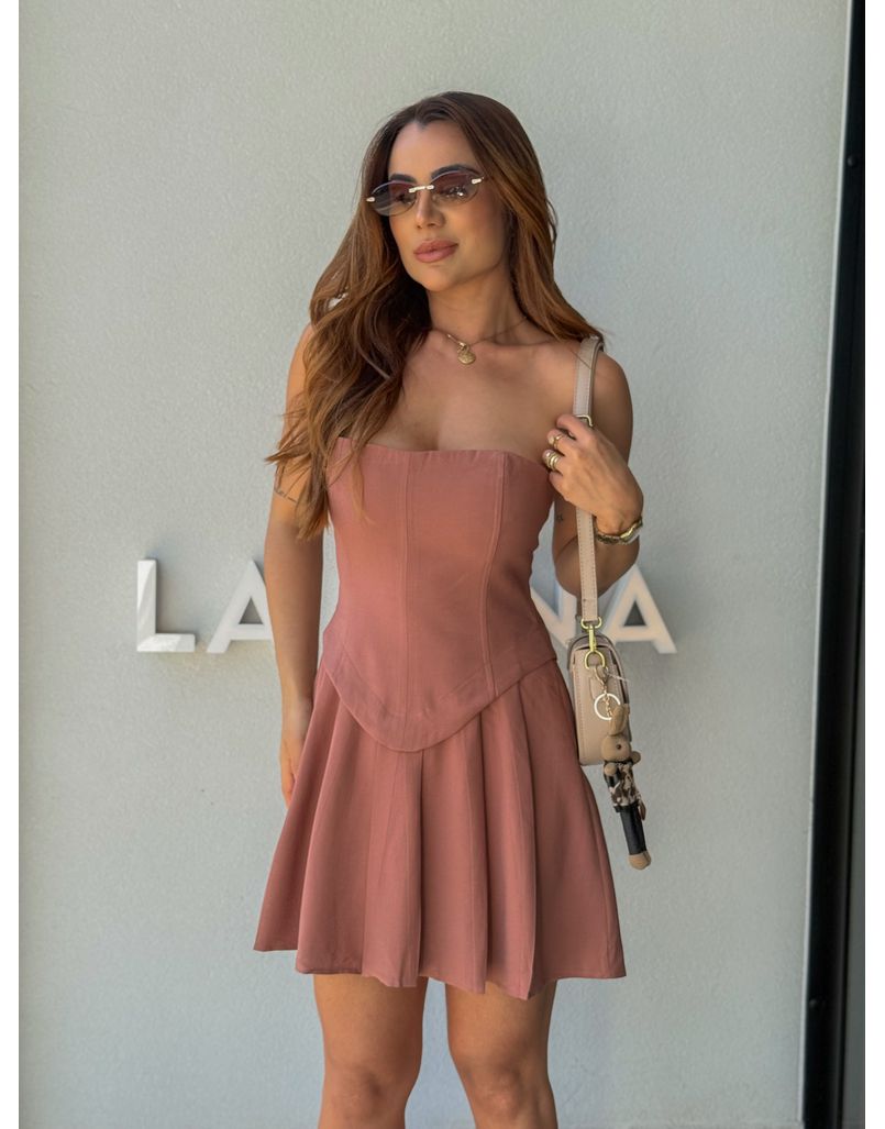 Vestido Tomara que Caia Mali Marrom