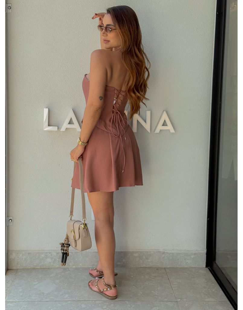 Vestido Tomara que Caia Mali Marrom