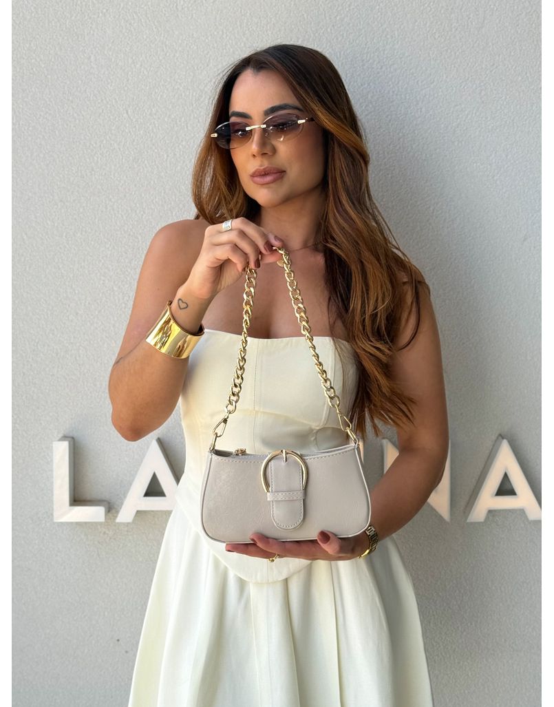 Bolsa Alça Babi Marfim - Loja La Mina 
