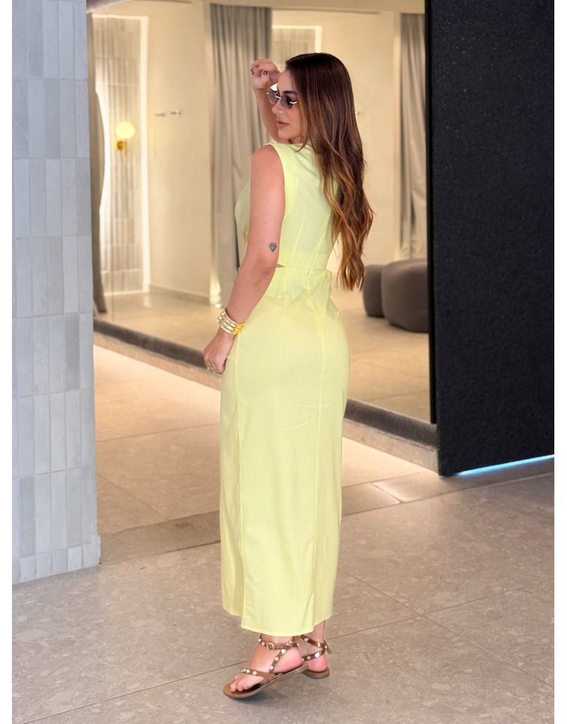 Vestido Fivela Elise Amarelo