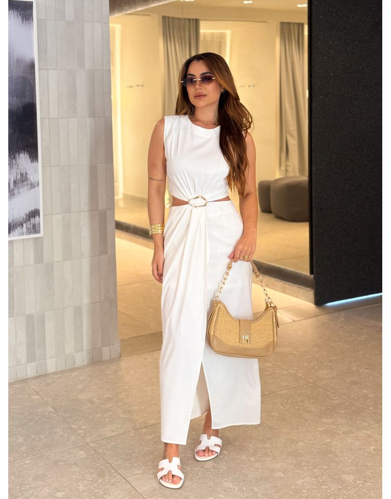 Vestido Fivela Elise Branco