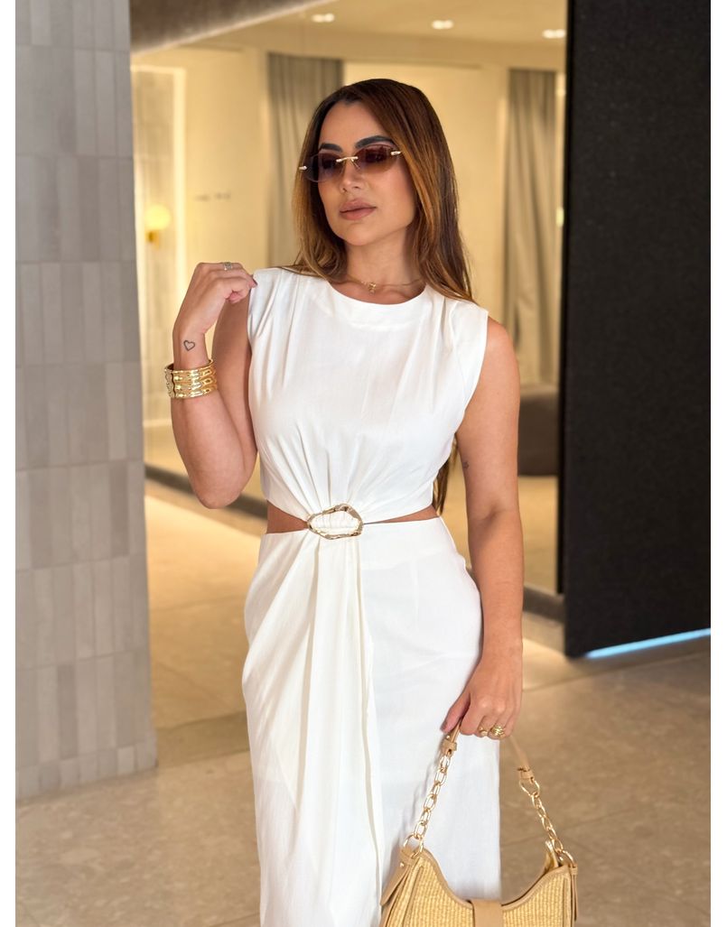 Vestido Fivela Elise Branco