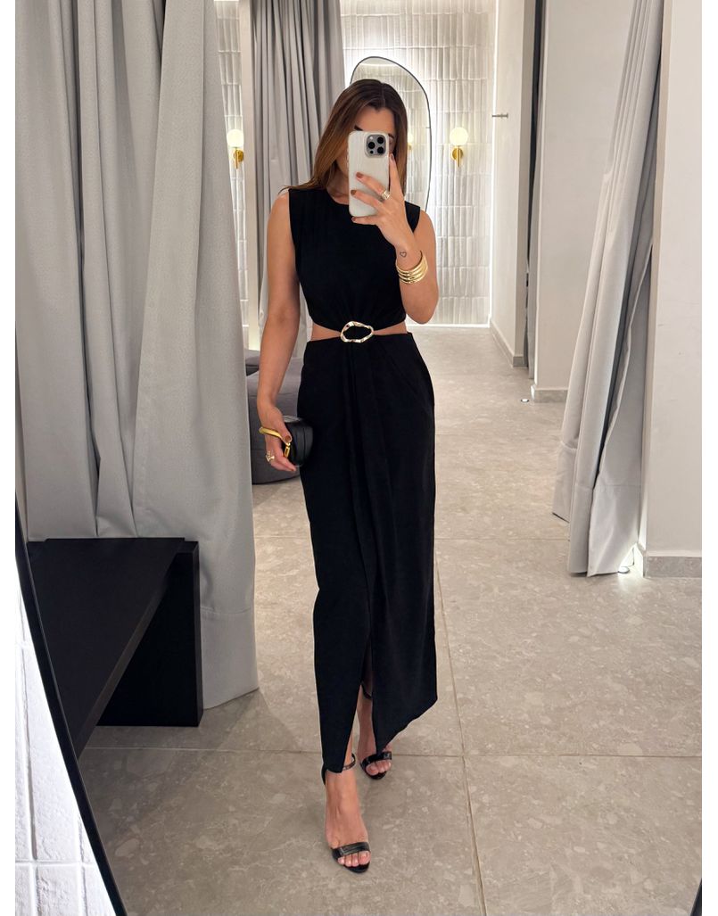 Vestido Fivela Elise Preto