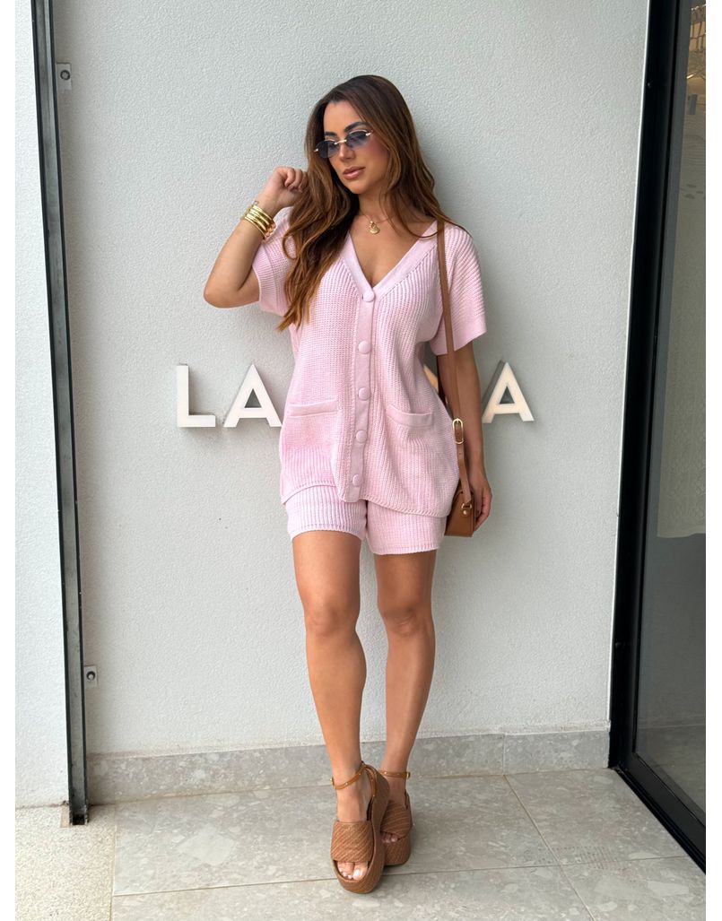 Conjunto Tricot Camily Rosa