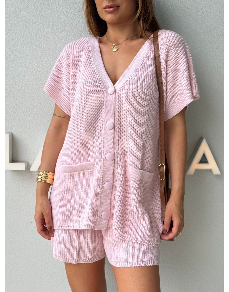Conjunto Tricot Camily Rosa