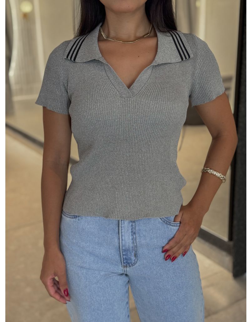 Blusa Gola Polo Nalla Cinza