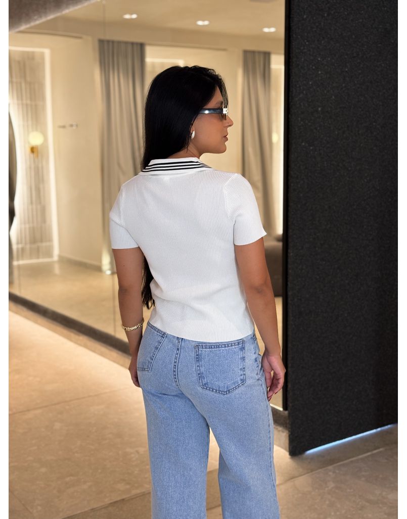 Blusa Gola Polo Nalla Branca
