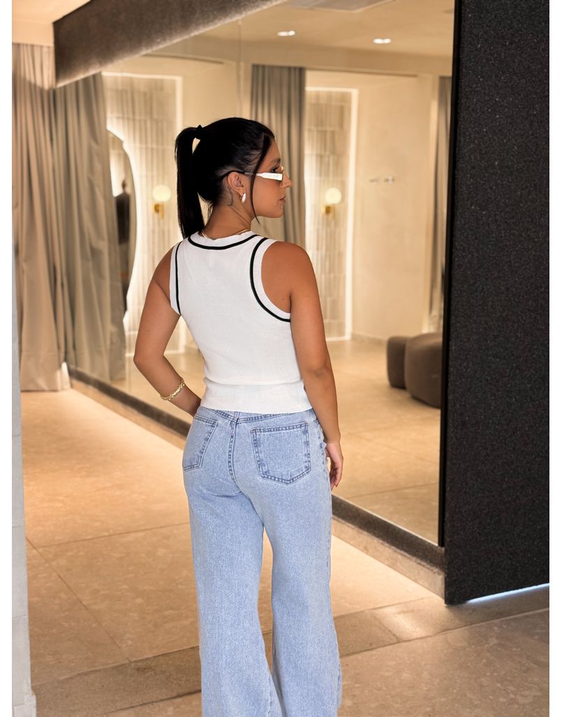 Blusa Regata Nicole Branca
