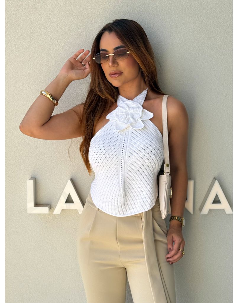 Blusa Tricot Sil Off - Loja La Mina 