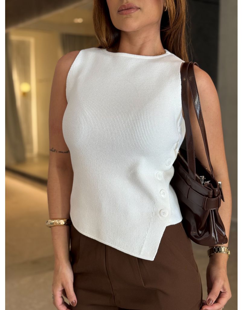 Blusa Tricot Nina Branco