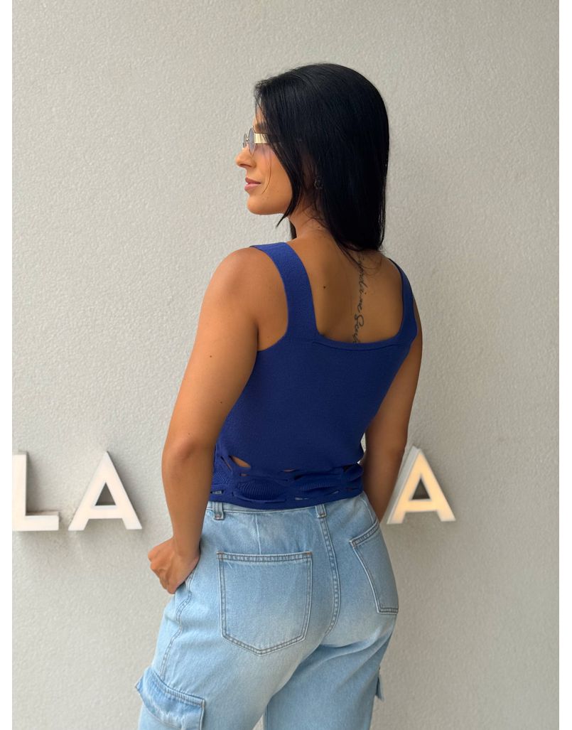 Blusa Tricot Sol Azul