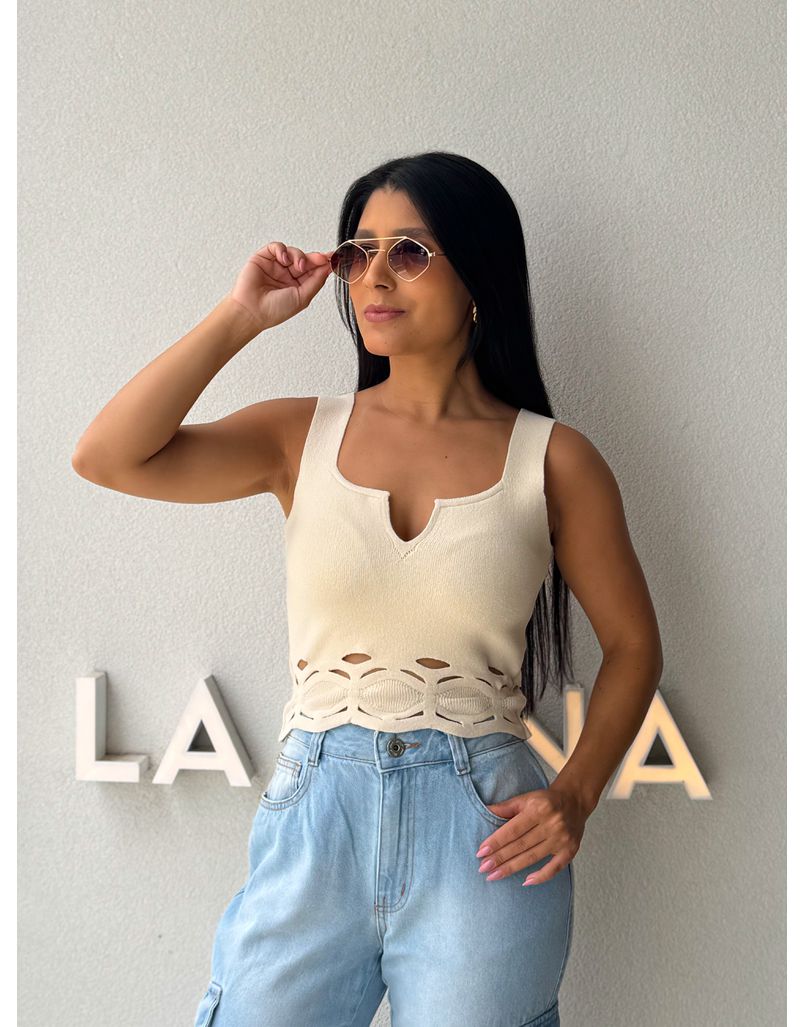 Blusa Tricot Sol Areia